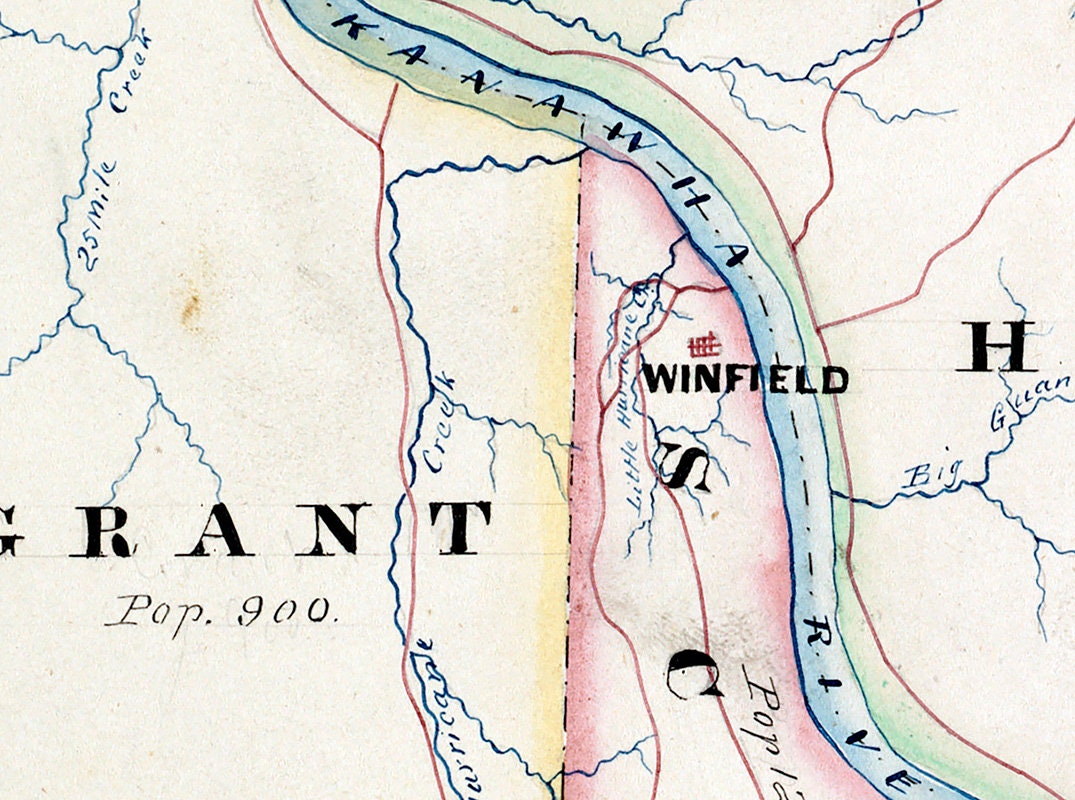 1889 Map of Putnam County West Virginia