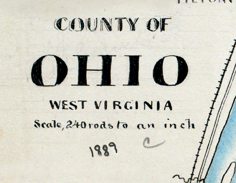 1889 Map of Ohio County West Virginia