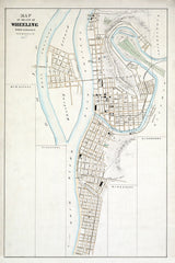 1889 Map of Wheeling West Virginia