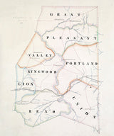 1889 Map of Preston County West Virginia