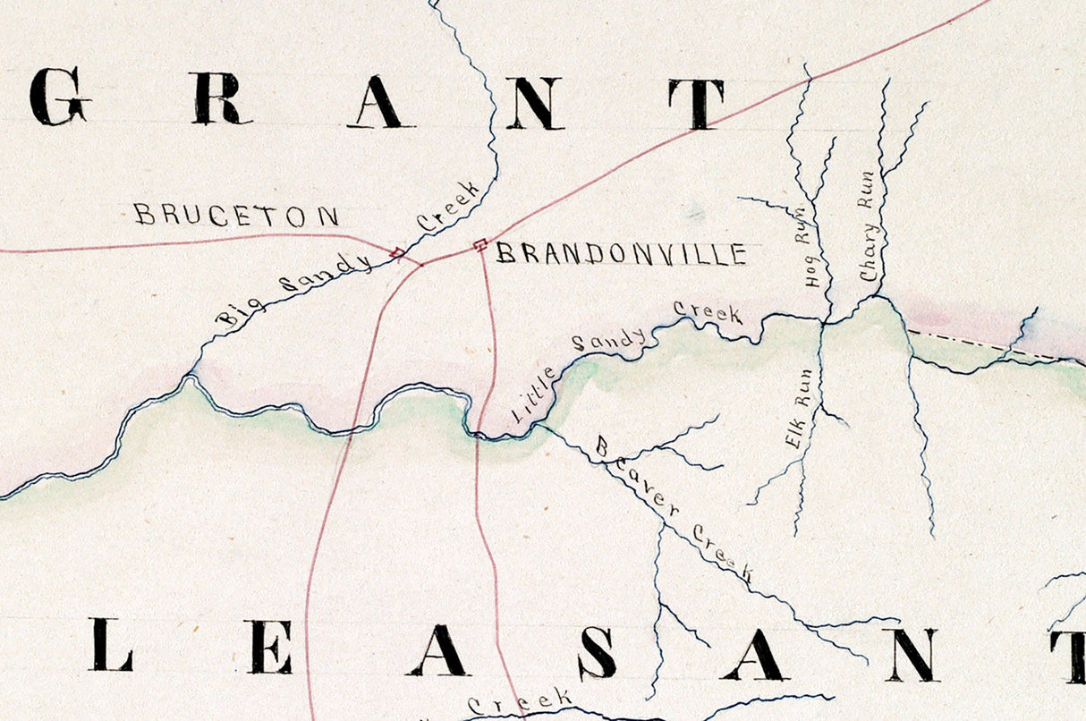 1889 Map of Preston County West Virginia