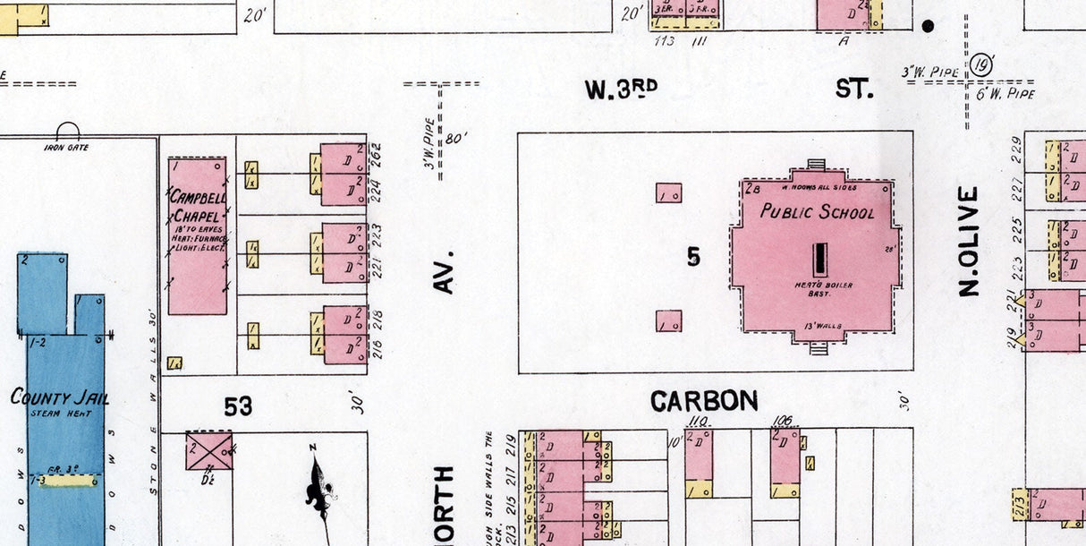 1907 Town Map of Media Delaware County Pennsylvania