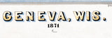 1871 Panoramic Map of Geneva Wisconsin Lake Geneva