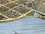 1871 Panoramic Map of Geneva Wisconsin Lake Geneva