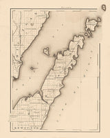 1891 Map of Door County Wisconsin