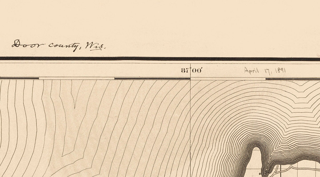 1891 Map of Door County Wisconsin