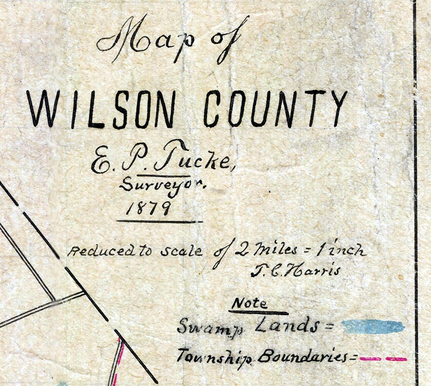 1879 Map of Wilson County North Carolina