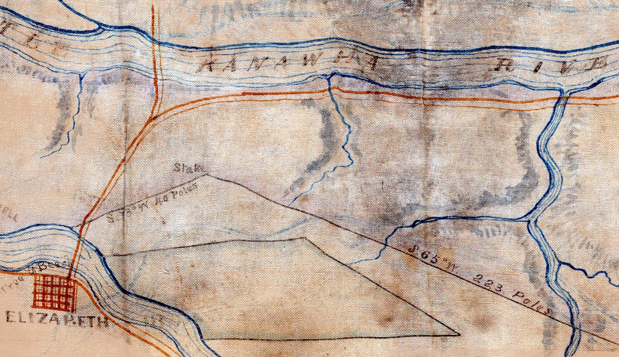 1870 Map of Parkersburg West Virginia