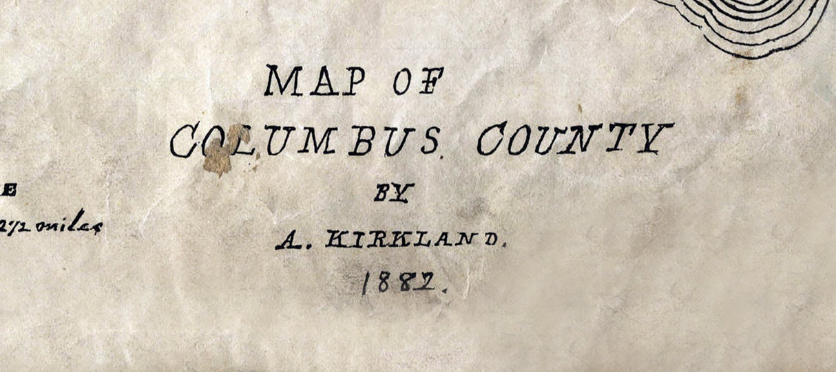 1882 Map of Columbus County North Carolina