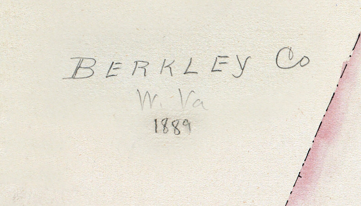 1889 Map of Berkley County West Virginia