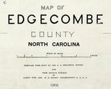 1905 Map of Edgecombe County North Carolina