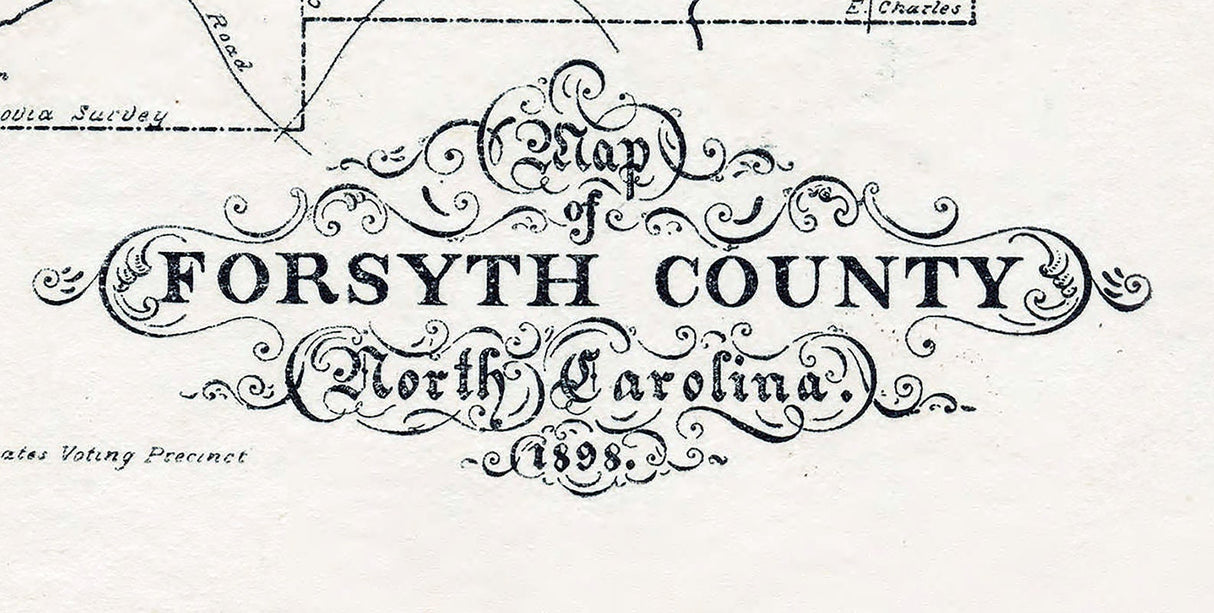 1898 Map of Forsyth County North Carolina