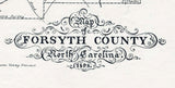 1898 Map of Forsyth County North Carolina