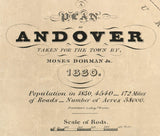 1830 Map of Andover Essex County Massachusetts