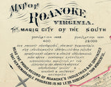 1890 Map of Roanoke Virginia