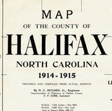 1914 Map of Halifax County North Carolina