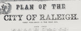 1834 Map of Raleigh North Carolina