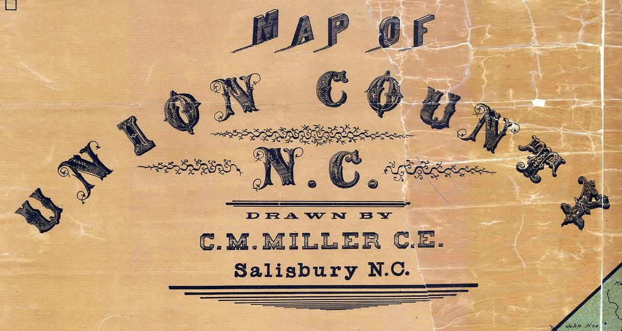 1907 Map of Union County North Carolina