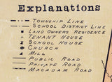 1910 Map of Durham County North Carolina