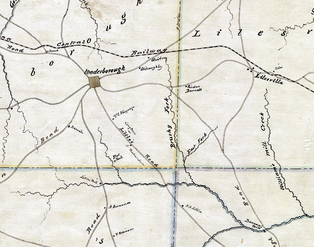 1878 Map of Anson County North Carolina