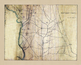 1868 Map of Montgomery County North Carolina