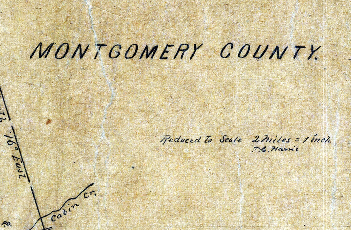 1868 Map of Montgomery County North Carolina