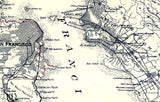 1908 Map of San Francisco and San Mateo County California