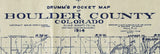 1914 Map of Boulder County Colorado Oil Wells