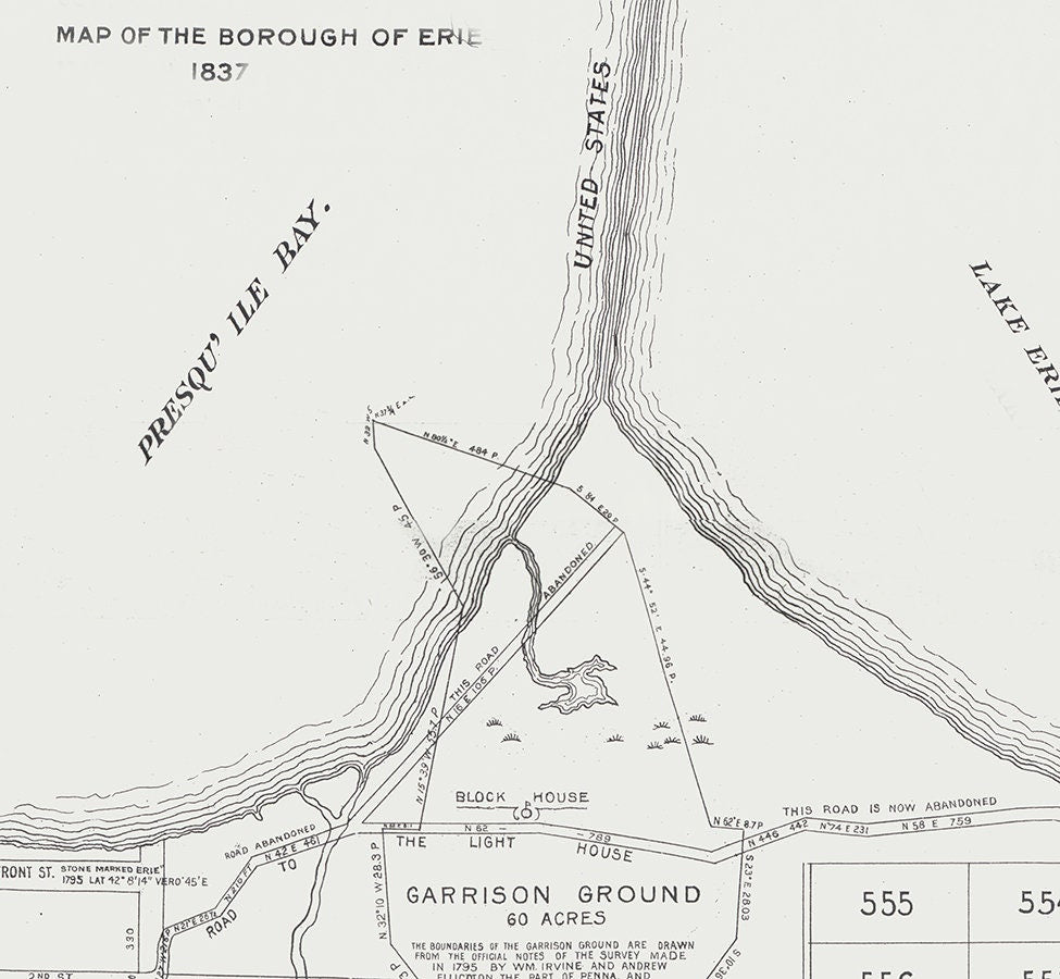 1837 Map of Erie Pennsylvania