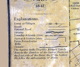 1842 Farm Line Map of Franklin County Ohio