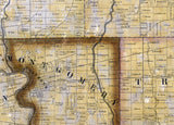 1842 Farm Line Map of Franklin County Ohio