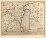 1880 Map of Winnebago County Wisconsin