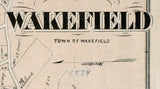 1874 Map of Wakefield Middlesex County Massachusetts