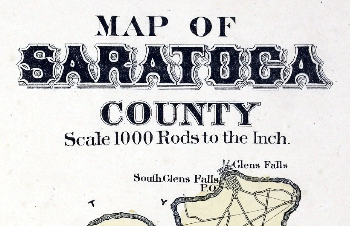 1866 Map of Saratoga County New York