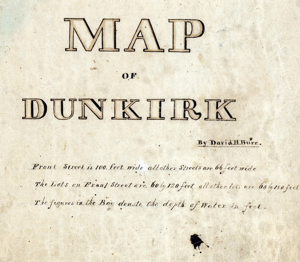 1836 Map of Dunkirk New York
