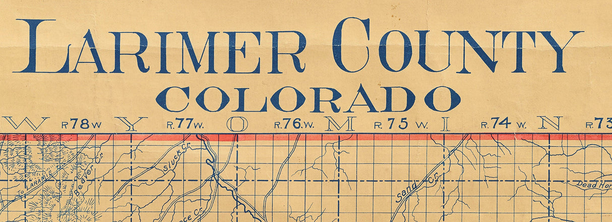 1900 Map of Larimer County Colorado