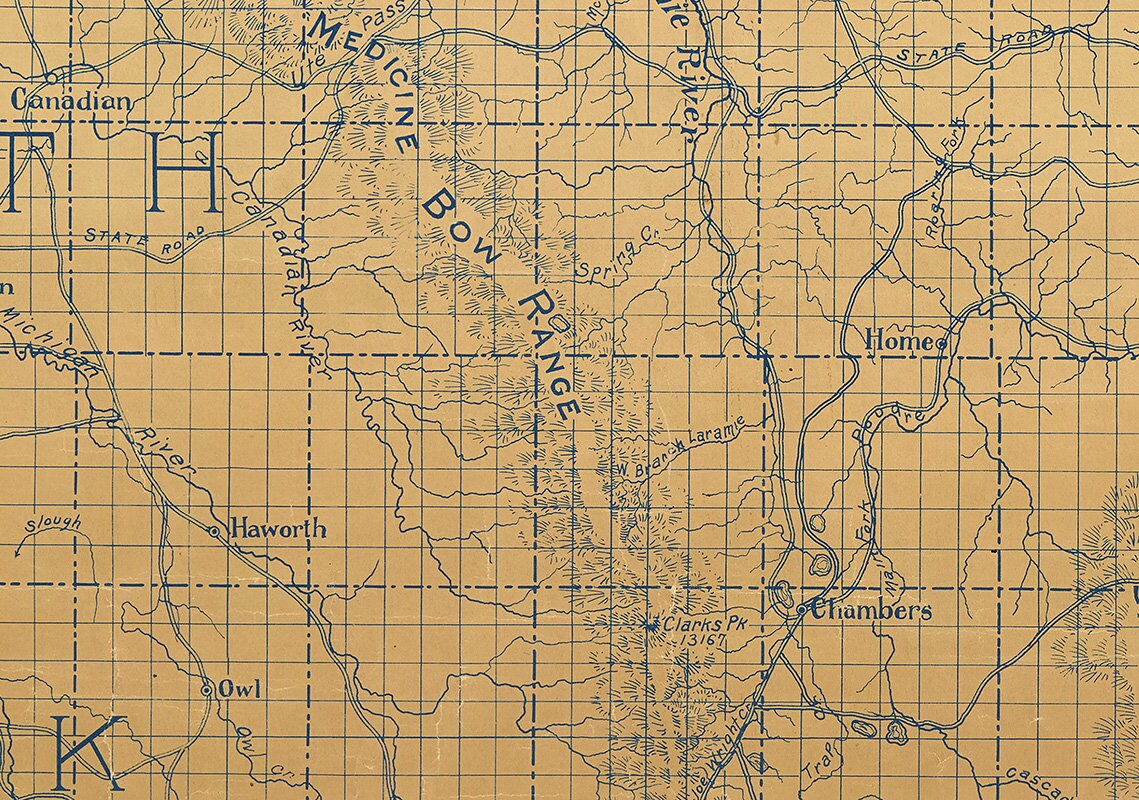 1900 Map of Larimer County Colorado