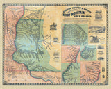 1861 Map of the Rocky Mountain Gold Regions Colorado