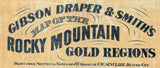 1861 Map of the Rocky Mountain Gold Regions Colorado