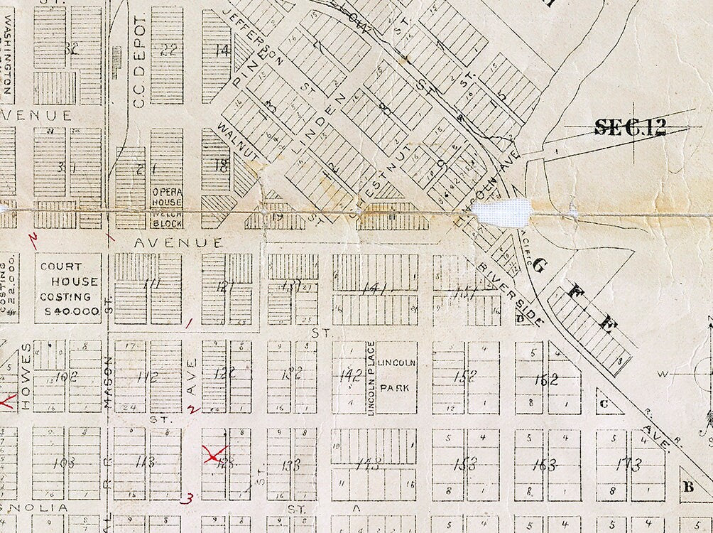 1887 Map of Fort Collins Colorado