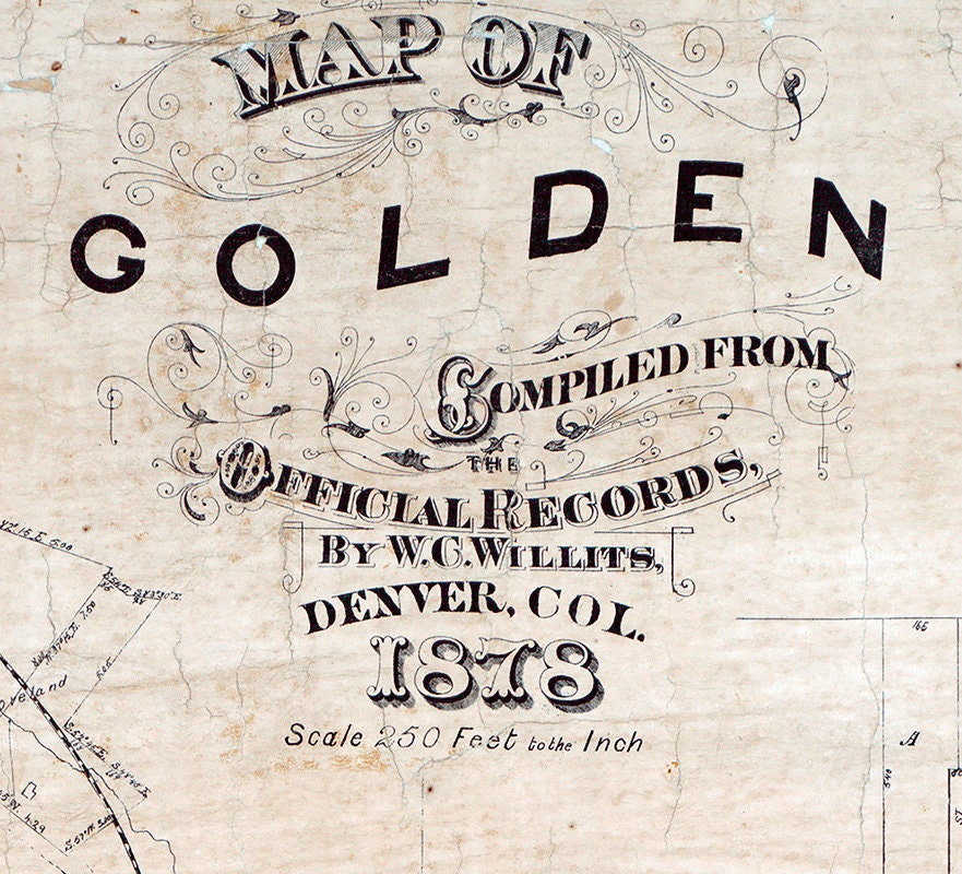 1878 Map of Golden Colorado