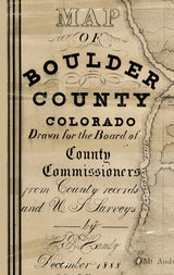1888 Map of Boulder County Colorado