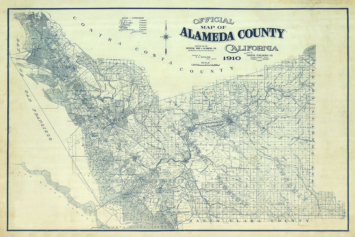 1910 Map of Alameda County California