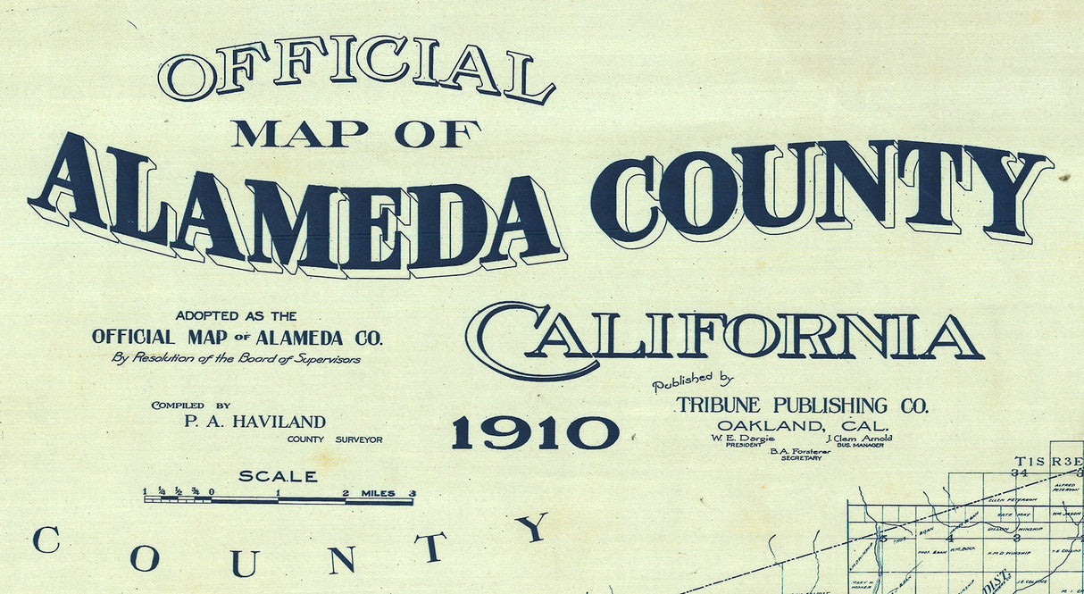 1910 Map of Alameda County California