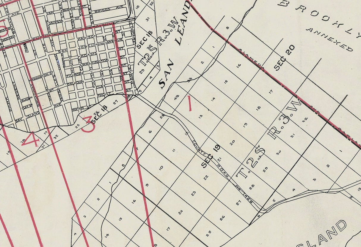 1912 Map of Alameda California