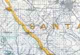 1908 Map of Santa Clara and Santa Cruz County California