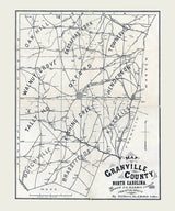 1880 Map of Granville County North Carolina