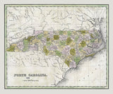 1838 Map of North Carolina