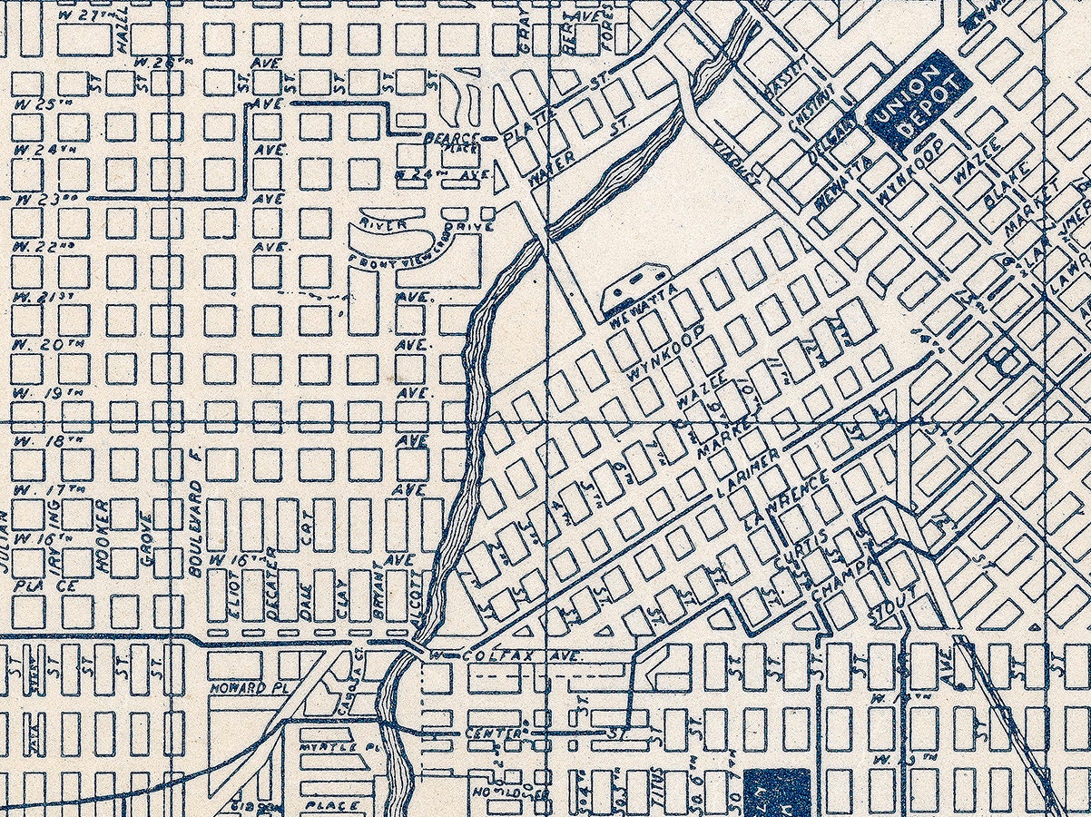 1900 Map of Denver Colorado