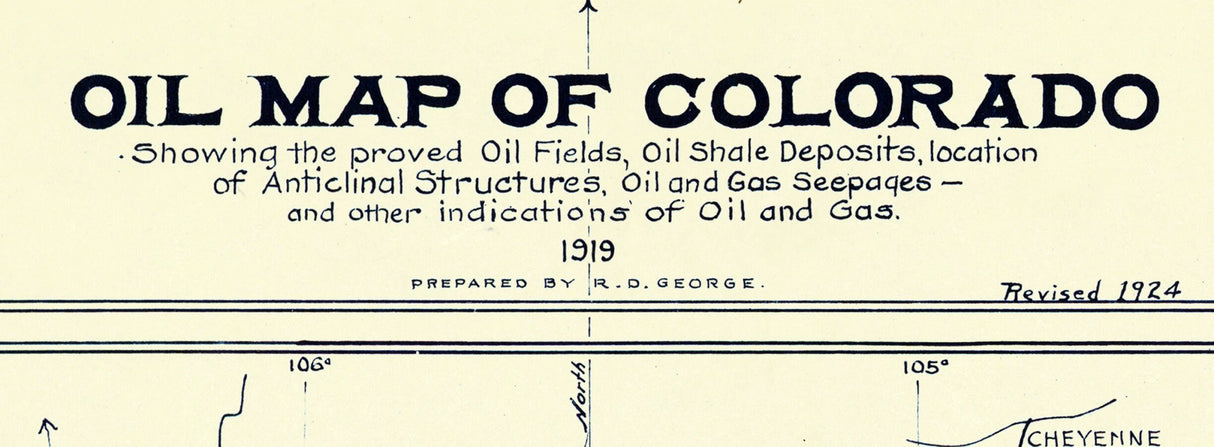 1919 Oil Well Map of Colorado